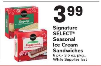 Signature SELECT Seasonal Ice Cream Sandwiches