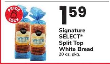 Signature SELECT Split Top White Bread