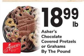 Asher's Chocolate Covered Pretzels or Grahams