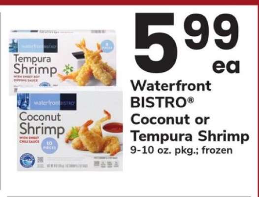Waterfront Bistro Coconut or Tempura Shrimp