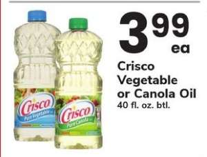 Crisco Vegetable or Canola Oil