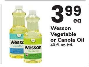 Wesson Vegetable or Canola Oil