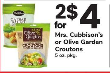 Mrs. Cubbison’s or Olive Garden Croutons