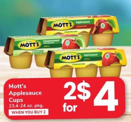 Mott's Applesauce Cups