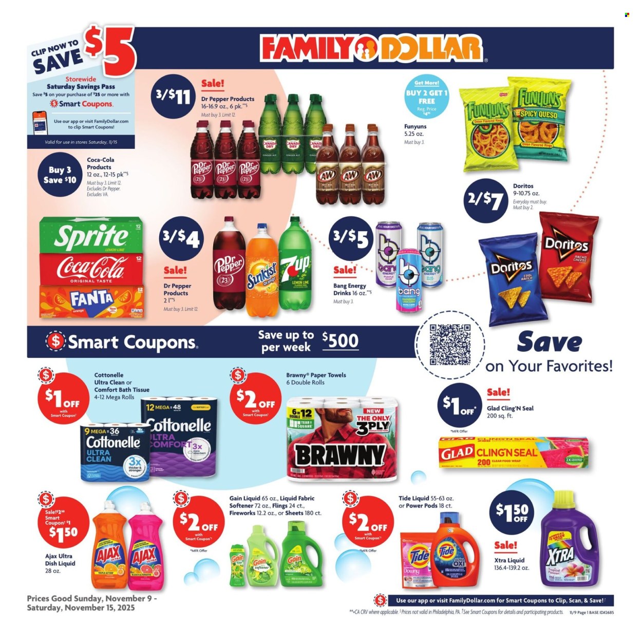 Family Dollar ad - 11/09/2025 - 11/15/2025. Page 1