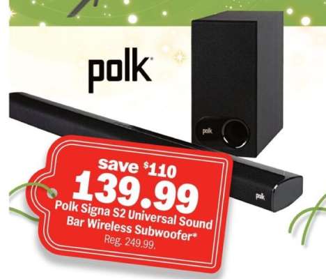 Polk Signa S2 Universal Sound Bar Wireless Subwoofer*