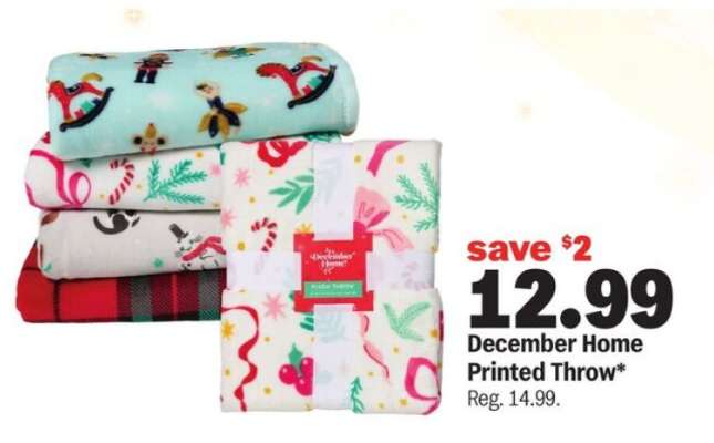 December Home Printed Throw