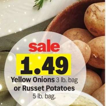 Yellow Onions or Russet Potatoes