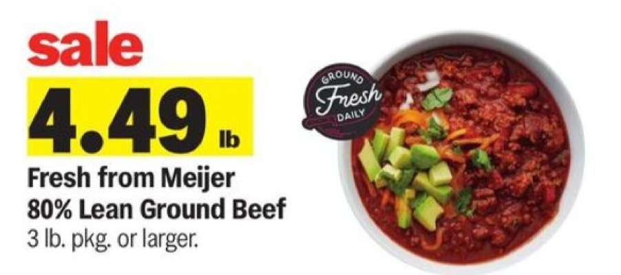 Fresh from Meijer 80% Lean Ground Beef*