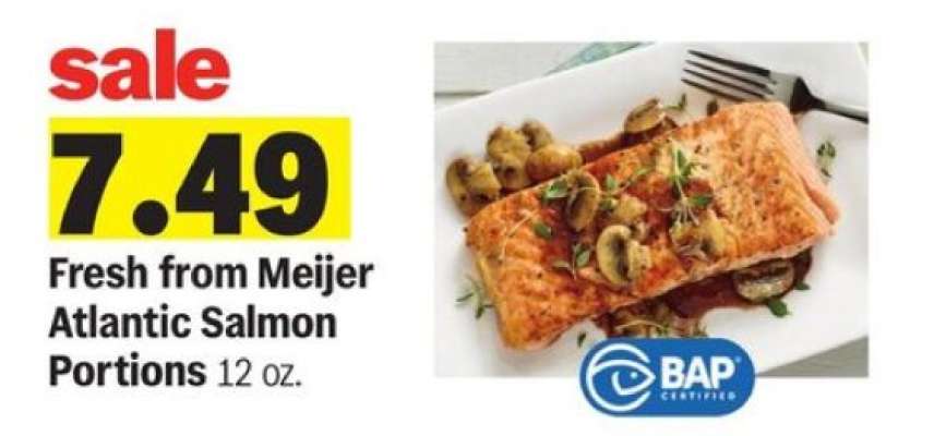 Fresh from Meijer Atlantic Salmon Portions