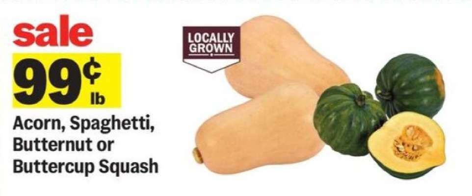 Acorn, Spaghetti, Butternut or Buttercup Squash