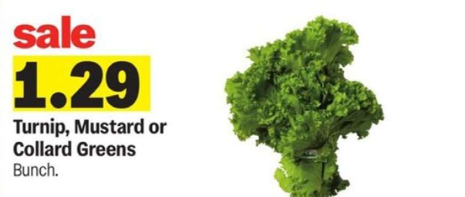 Turnip, Mustard or Collard Greens