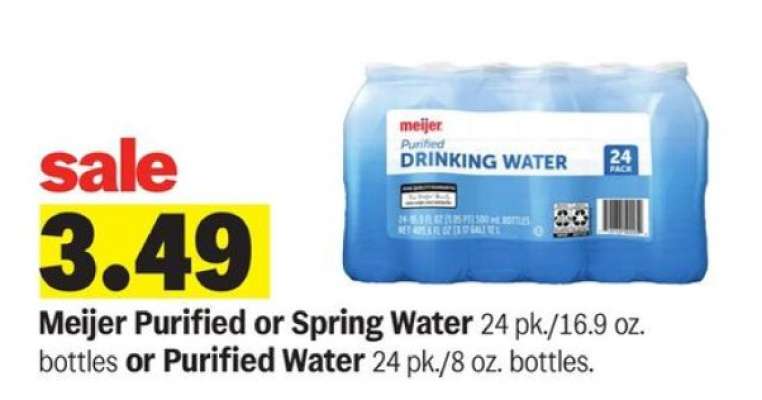 Meijer Purified or Spring Water