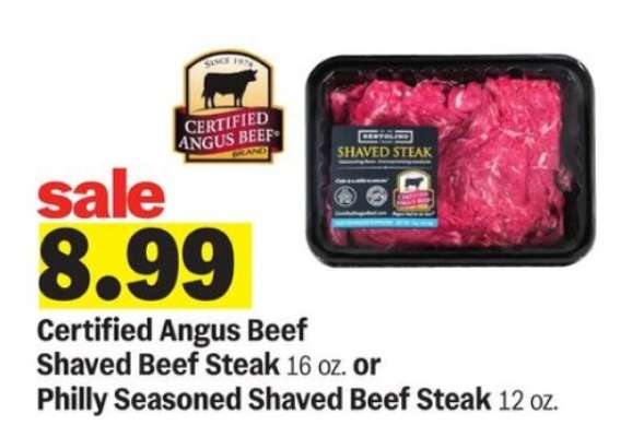 Certified Angus Beef Shaved Beef Steak or Philly Seasoned Shaved Beef Steak