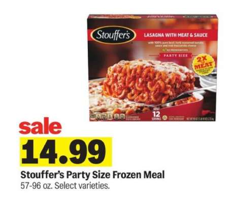 Stouffer's Party Size Frozen Meal