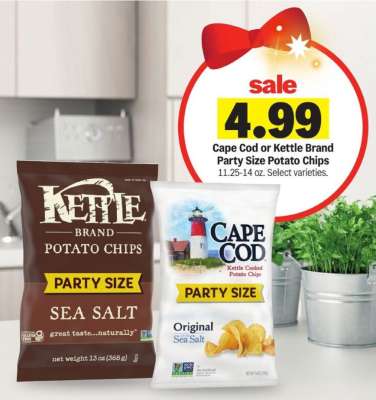 Cape Cod or Kettle Brand Party Size Potato Chips