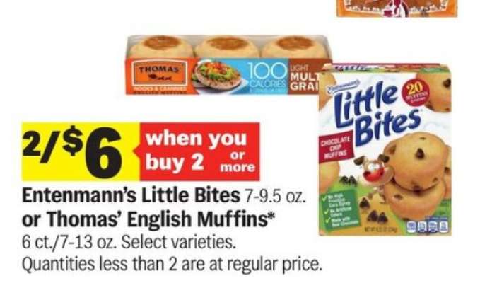 Entenmann's Little Bites or Thomas' English Muffins