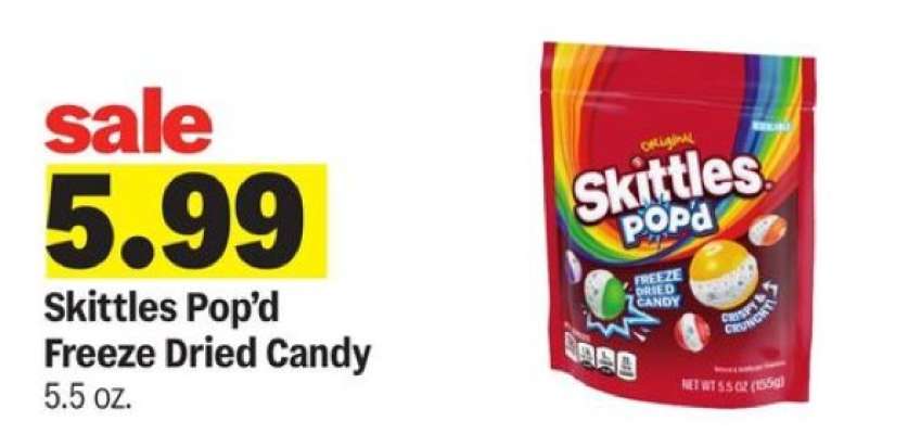 Skittles Pop'd Freeze Dried Candy
