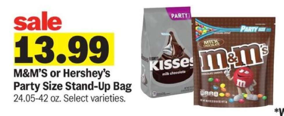 M&M'S or Hershey's Party Size Stand-Up Bag