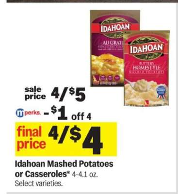 Idahoan Mashed Potatoes or Casseroles
