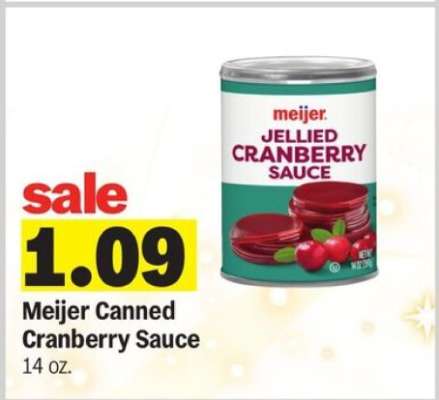 Meijer Canned Cranberry Sauce