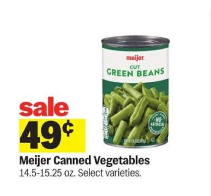 Meijer Canned Vegetables