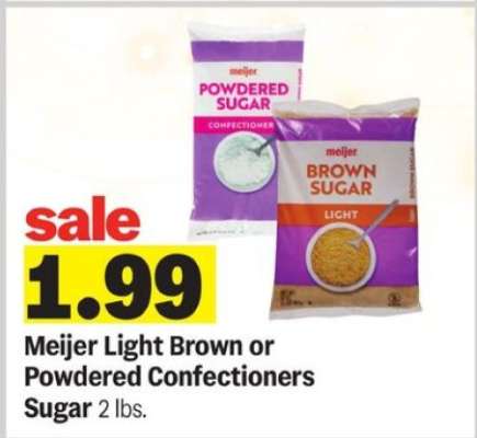 Meijer Light Brown or Powdered Confectioners Sugar