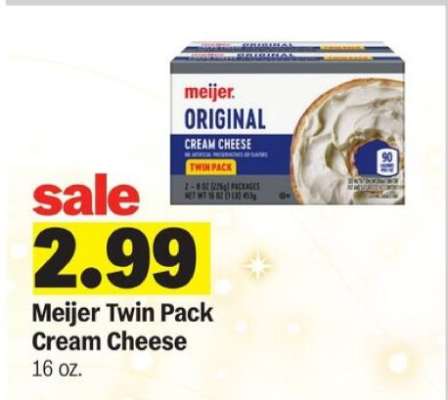 Meijer Twin Pack Cream Cheese