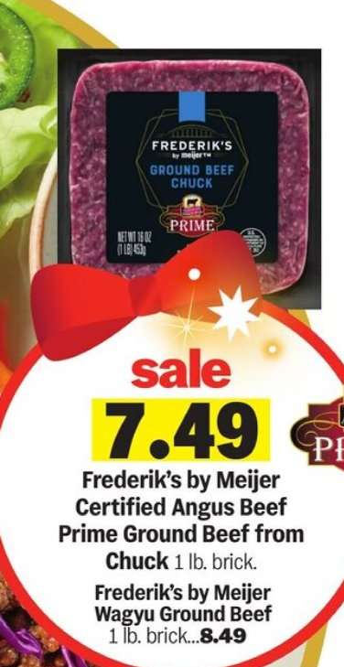 Frederik's by Meijer Certified Angus Beef Prime Ground Beef from Chuck