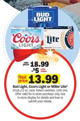 Bud Light, Coors Light or Miller Lite