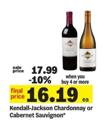 Kendall-Jackson Chardonnay or Cabernet Sauvignon*