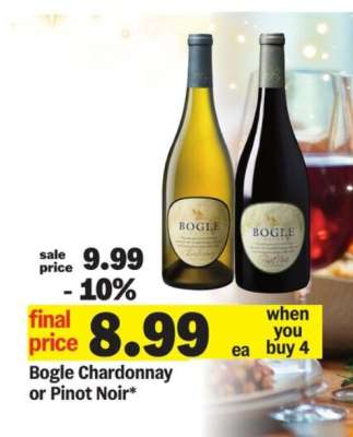Bogle Chardonnay or Pinot Noir
