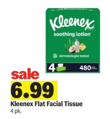 Kleenex Flat Facial Tissue