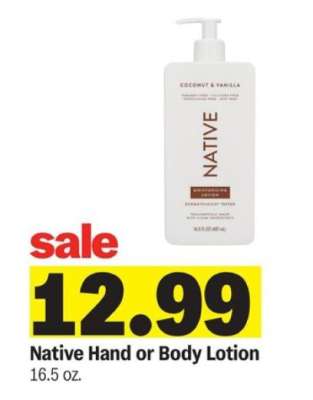 Native Hand or Body Lotion