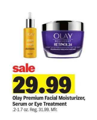 Olay Premium Facial Moisturizer, Serum or Eye Treatment