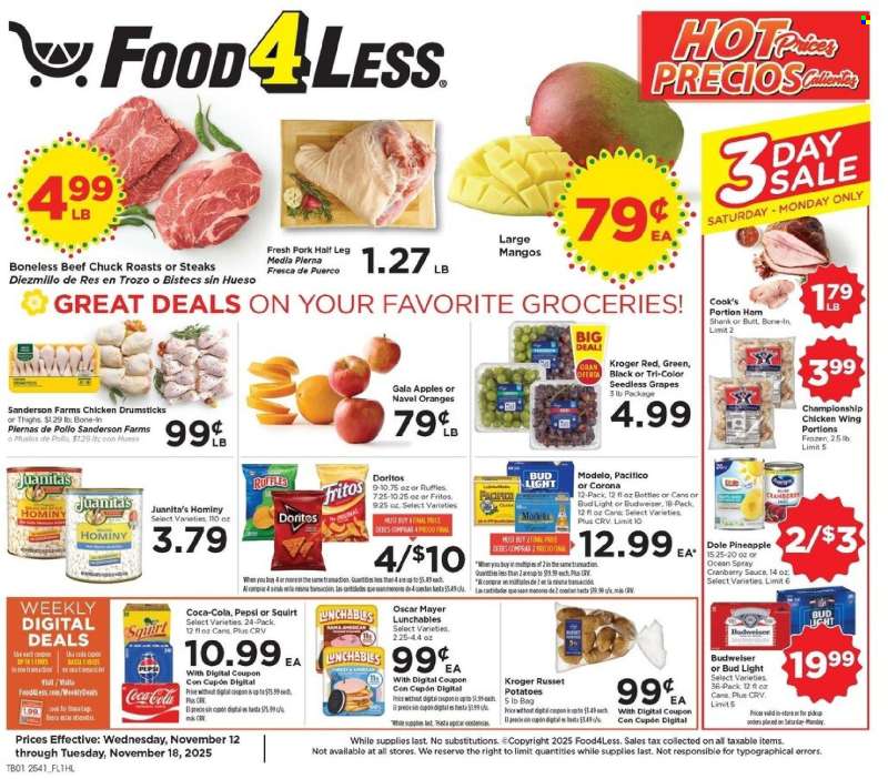 Food 4 Less Flyer - 11/12/2025 - 11/18/2025.