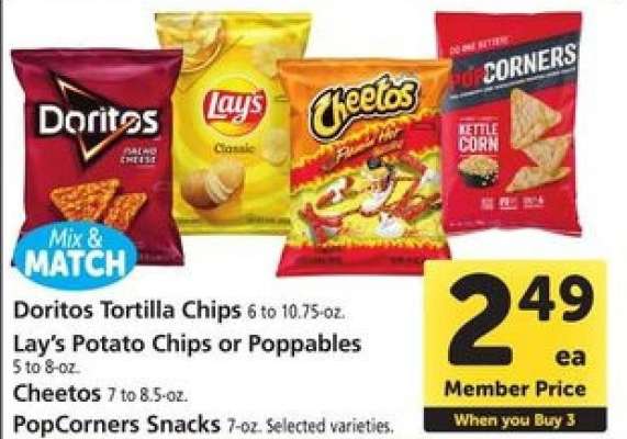 Doritos, Lay's, Cheetos, PopCorners