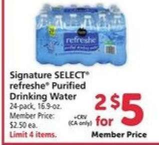Signature Select Refreshe Purified Drinking Water