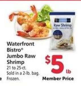 waterfront BISTRO Jumbo Raw Shrimp