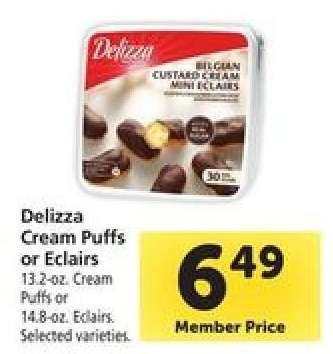 Delizza Cream Puffs or Eclairs