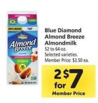 Blue Diamond Almond Breeze Almondmilk