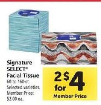 Signature Select Facial Tissue