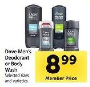 Dove Men's Deodorant or Body Wash