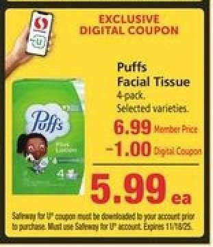 Puffs Facial Tissue*