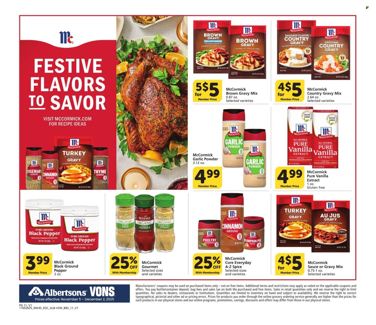 Albertsons ad - 11/05/2025 - 12/02/2025. Page 11