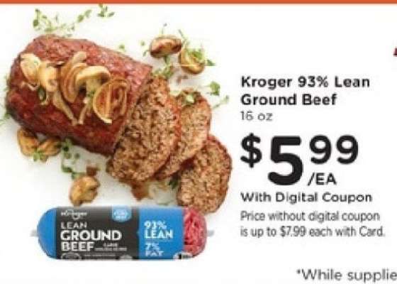 Kroger 93% Lean Ground Beef