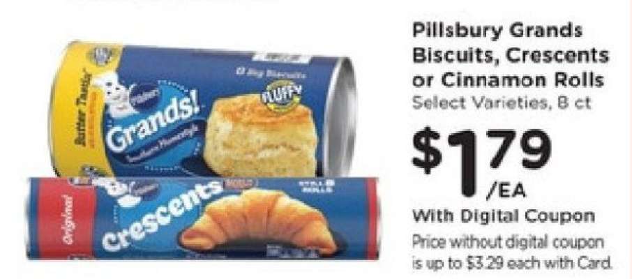 Pillsbury Grands Biscuits, Crescents or Cinnamon Rolls