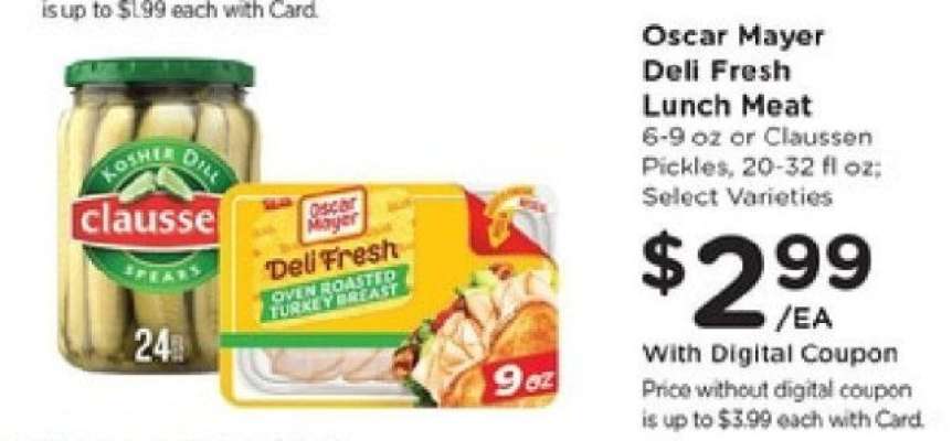 Oscar Mayer Deli Fresh Lunch Meat