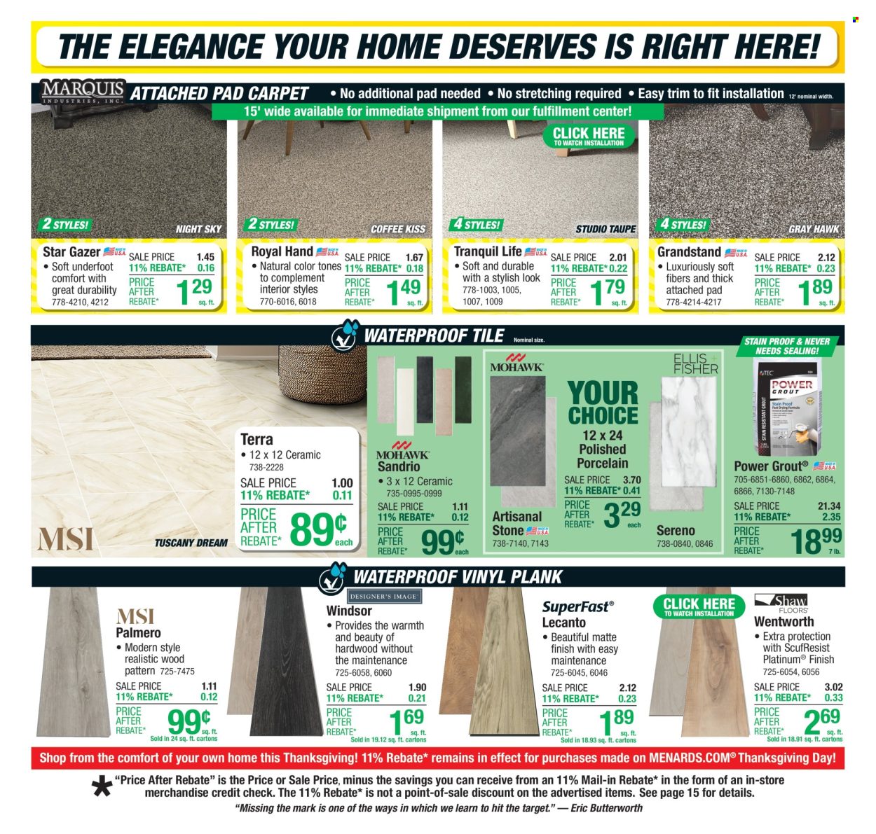 Menards ad - 11/13/2025 - 11/27/2025. Page 19
