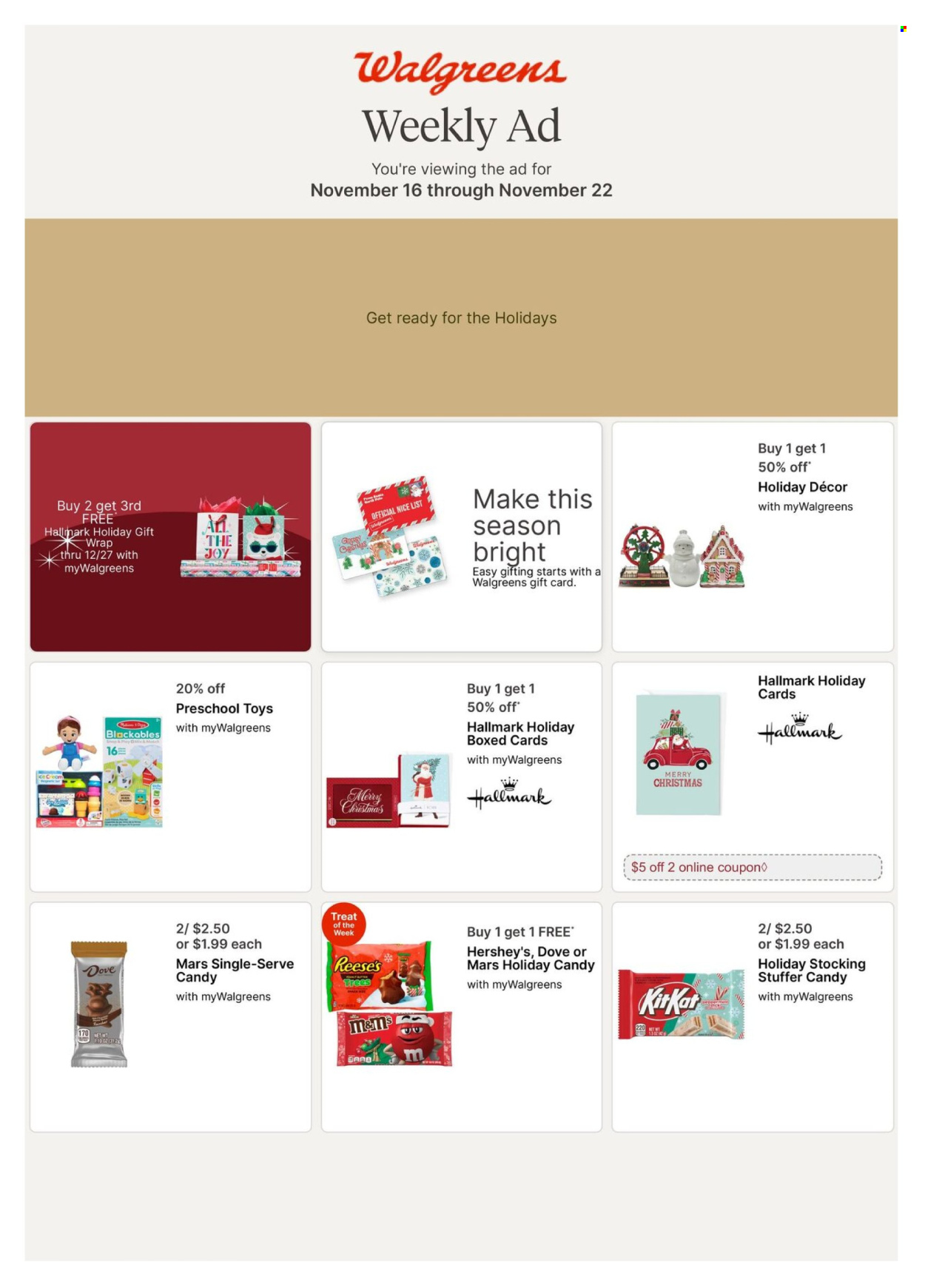 Walgreens ad - 11/16/2025 - 11/22/2025. Page 1